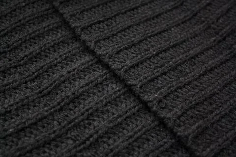 Black ribbed textile edges diagonal Stock Photos