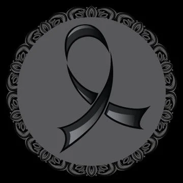 Black Ribbon Background Illustrazione stock