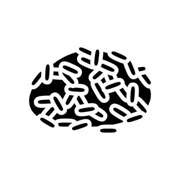 Black rice glyph icon vector illustration Stockillustratie