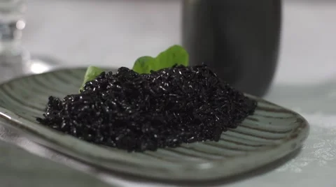 Black Rice Recipe Stock Footage 65819133