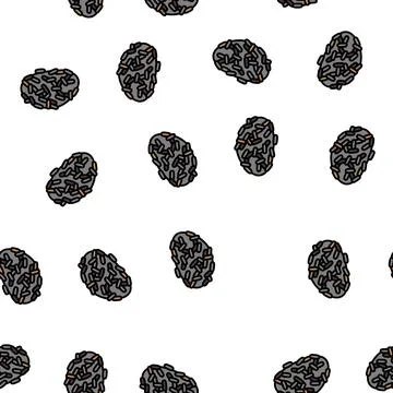 Black rice vector seamless pattern Illustrazione stock