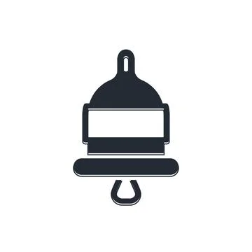 Black Ringing alarm bell icon isolated on white background. Fire alarm syst.. Stock Illustration