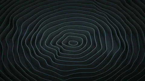 Black ripple rings 3D render seamless loop animation Stock Footage 155948220