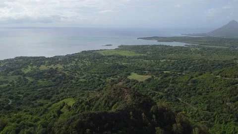 Black River district aerial view Stock Footage 147937880