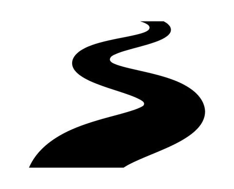 Black road icon Stock Illustration