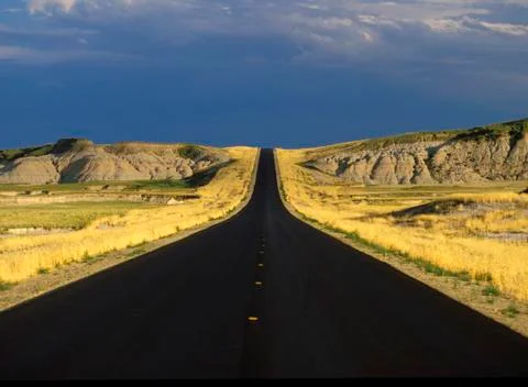 Black road Stock Photos