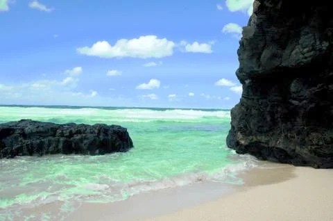 Black Rock Ocean Stock Photos