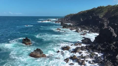 Black Rocks 06 | St. Kitts | Mt Liamuiga Volcano | Caribbean | 4K Drone Footage Stock Footage 267732498