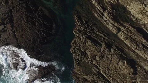 Black rocks by the ocean Stock Footage 81215632