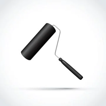 Black roller icon Stock Illustration