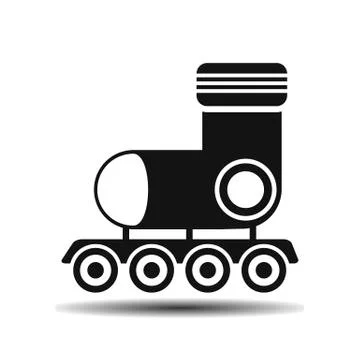 Black roller skates shadow Stock Illustration