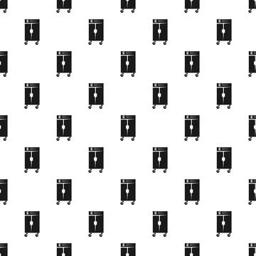 Black rolling tool chest cabinet seamless repeating pattern 스톡 일러스트