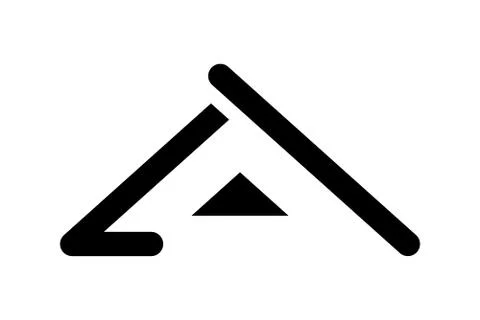 Black roof logo template, vector illustration Stock Illustration