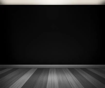 Black room background Stock Illustration