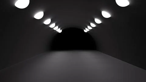 Black room with lights Stock Illustration