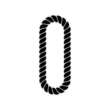 Black rope icon vector Stock Illustration