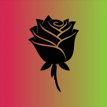 Black rose flower background vector design Stock Illustration