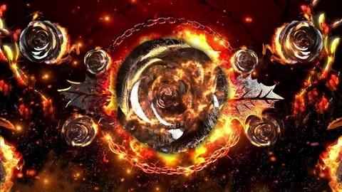Black Roses in Hell Background Vidéo 342781401