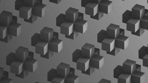 Black Rotating Cubic Puzzles Loop Video stock 145101125