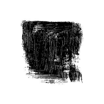 Black rough edge box isolated on white background. Stock Illustration