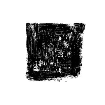 Black rough edge box isolated on white background. Stock Illustration