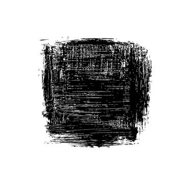 Black rough edge box isolated on white background. Stock Illustration