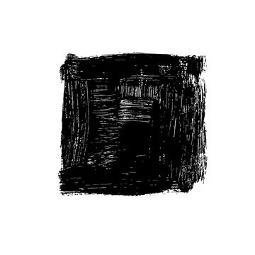 Black rough edge box isolated on white background. Stock Illustration