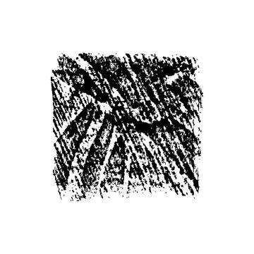 Black rough edge square isolated on white. Stock Illustration