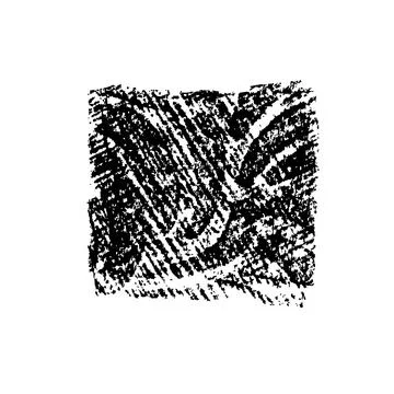 Black rough edge square isolated on white. Stock Illustration