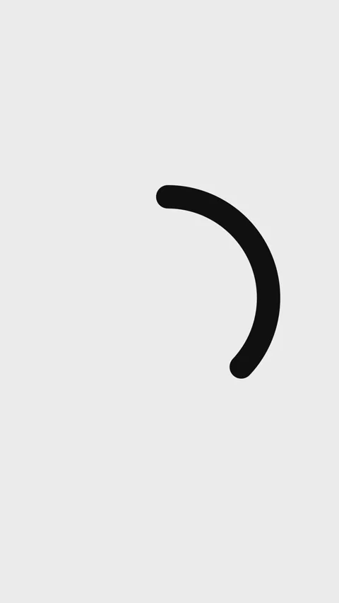  Black round circle simple design loading animated on white background. Stock Footage 297153270