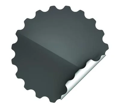 Black round hamous sticker or label イラスト素材