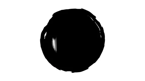 Black round paint mark on alpha channel Stock Footage 113561857