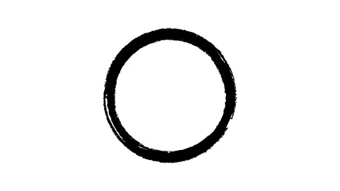 Black round paint mark on alpha channel Stock Footage 113562302