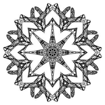 Black round pattern Stock Illustration