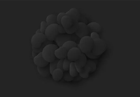 Black Round sphere isolated background. Design elements of the liquid rounded 스톡 일러스트