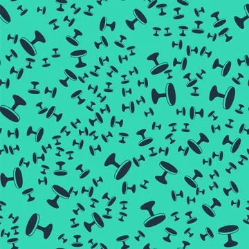 Black Round table icon isolated seamless pattern on green background. Vector Illustrazione stock