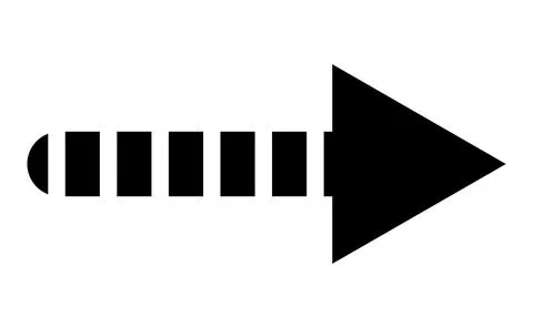 Black rounded arrow icon, Smooth edge direction pointer, Right facing simple  Ilustración de archivo