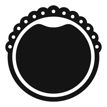 Black rounded frame adding decorative border element Illustrazione stock