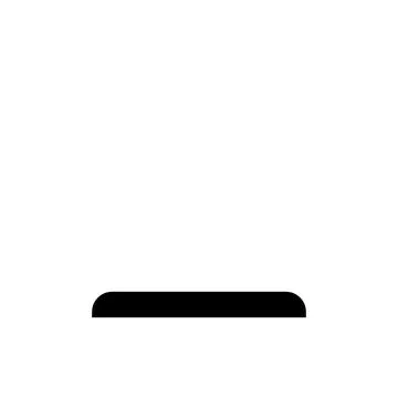 Black rounded rectangle shape isolated on transparent background Stock Illustration