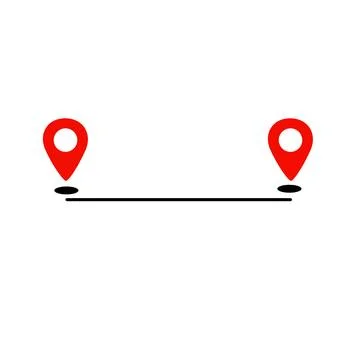 Black route tracking icon. Stock Illustration