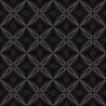 Black royal pattern. The Seamless vector background Stock Illustration