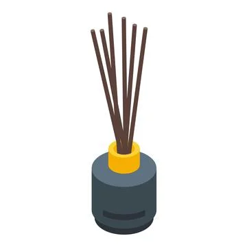 Black royal sticks diffuser icon, isometric style イラスト素材