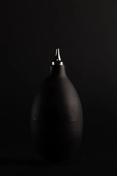 Black Rubber Air Blower for Camera Cleaning on Dark Background Stock Photos