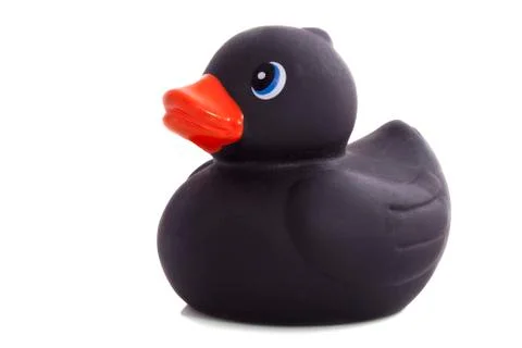 Black rubber duck Stock Photos