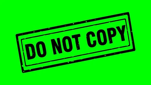 Black rubber stamp do not copy text stamp animation Stock-Footage 346318335