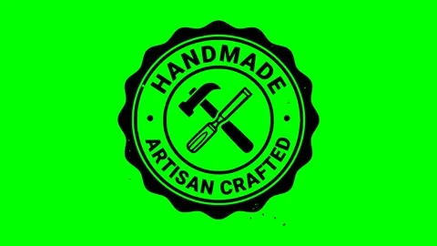 Black rubber stamp handmade Stock Footage 338186509