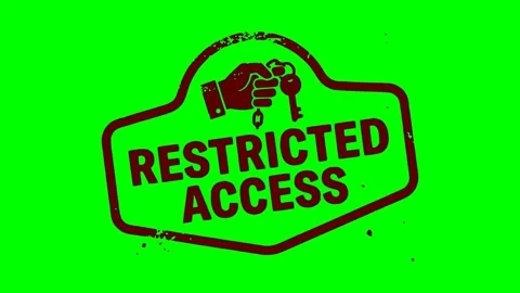 Black rubber stamp restricted access red flash animation Stock Footage 338186512