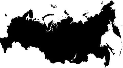 Black Russia map Stock Illustration