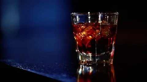 Black russian cocktail Stock Footage 80309231