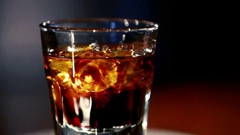Black russian cocktail Stock Footage 80309233